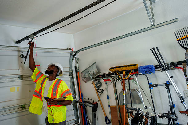 Professional Garage Door Spring Repair technician working in Coweta, OK